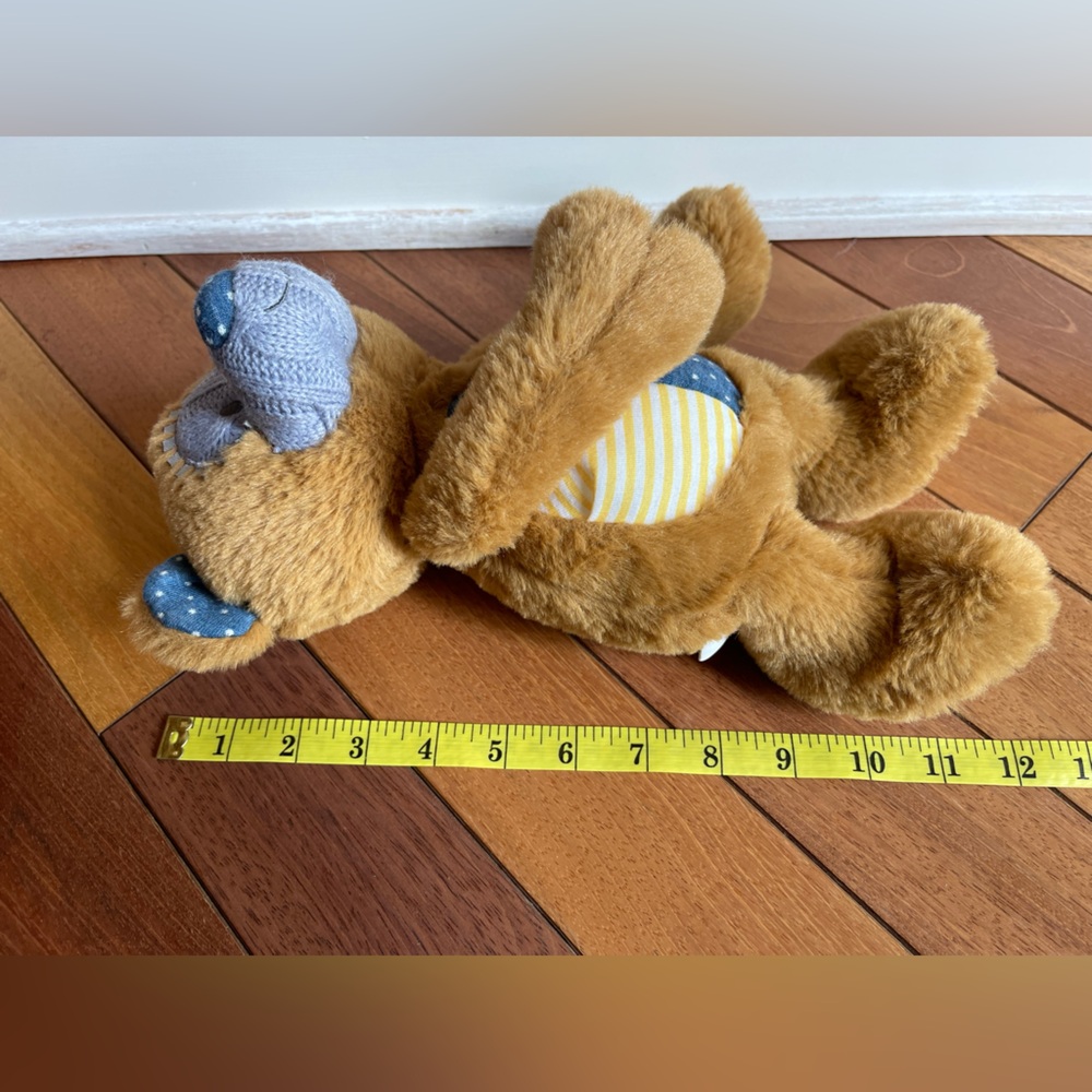 DEMDACO Patchwork Teddy Bear Plush – Mixed Fabric Brown Bear – 12” - Picture 8 of 9